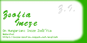zsofia incze business card